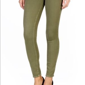 Paige Skyline Ankle Peg Green Jeans - 27